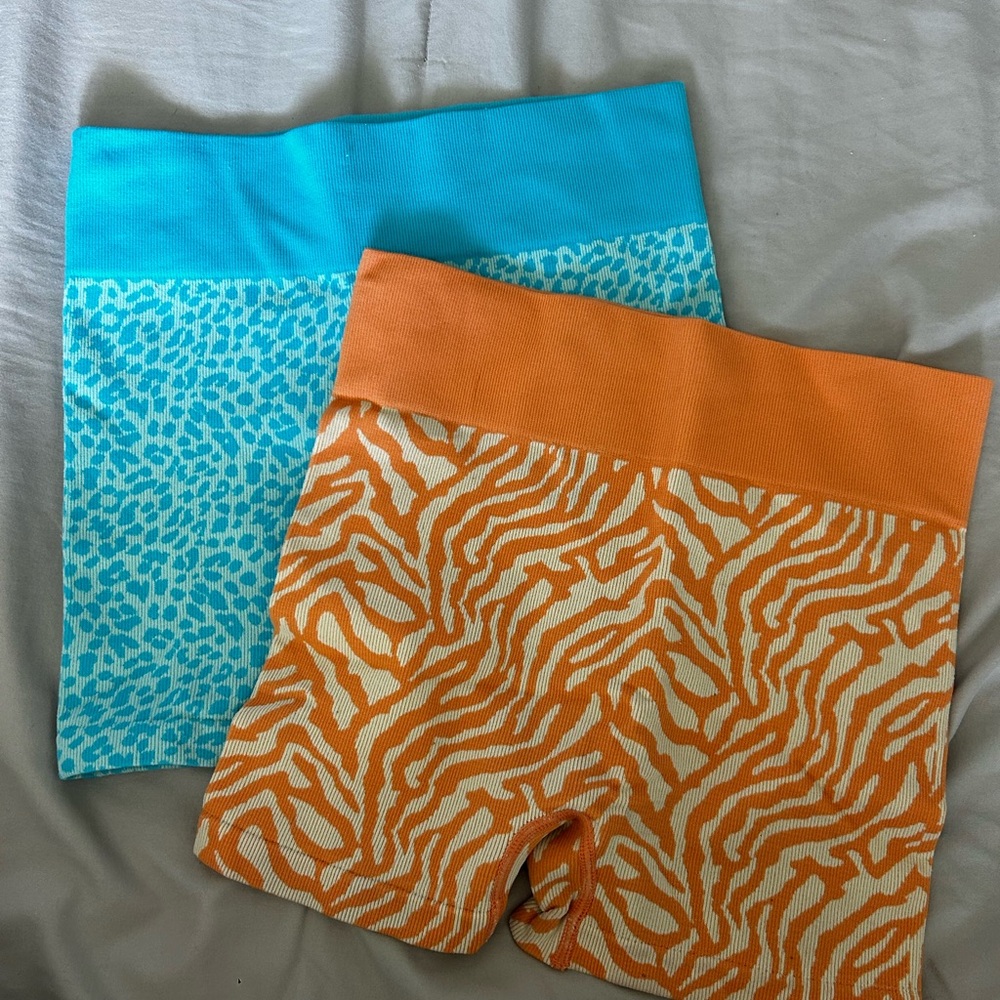 Animal Print High-Waisted Shorts Set